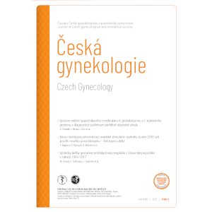 Solved problems of reproductive medicine in the Czech Republic 2020