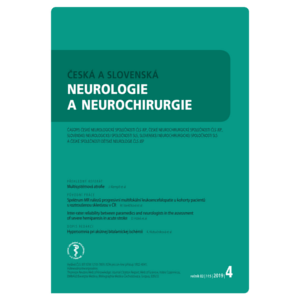 Česká a slovenská neurologie a neurochirurgie