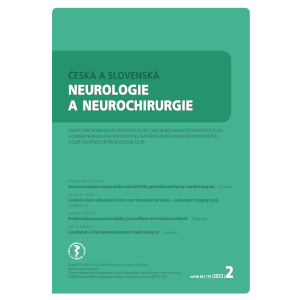 Hladiny neurotrofického faktoru odvozeného od gliových buněk a nervového růstového faktoru v séru u pacientů s onemocněním COVID-19