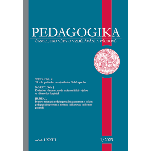 Pojmové zakotvení modelu spirituální gramotnosti v českém pedagogickém prostoru a možnosti její kultivace ve školním prostředí