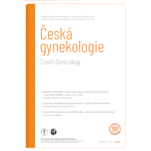 Morbidly adherent placenta as a cause of peripartum hysterectomy in the Slovak Republic in the years 2012–2020